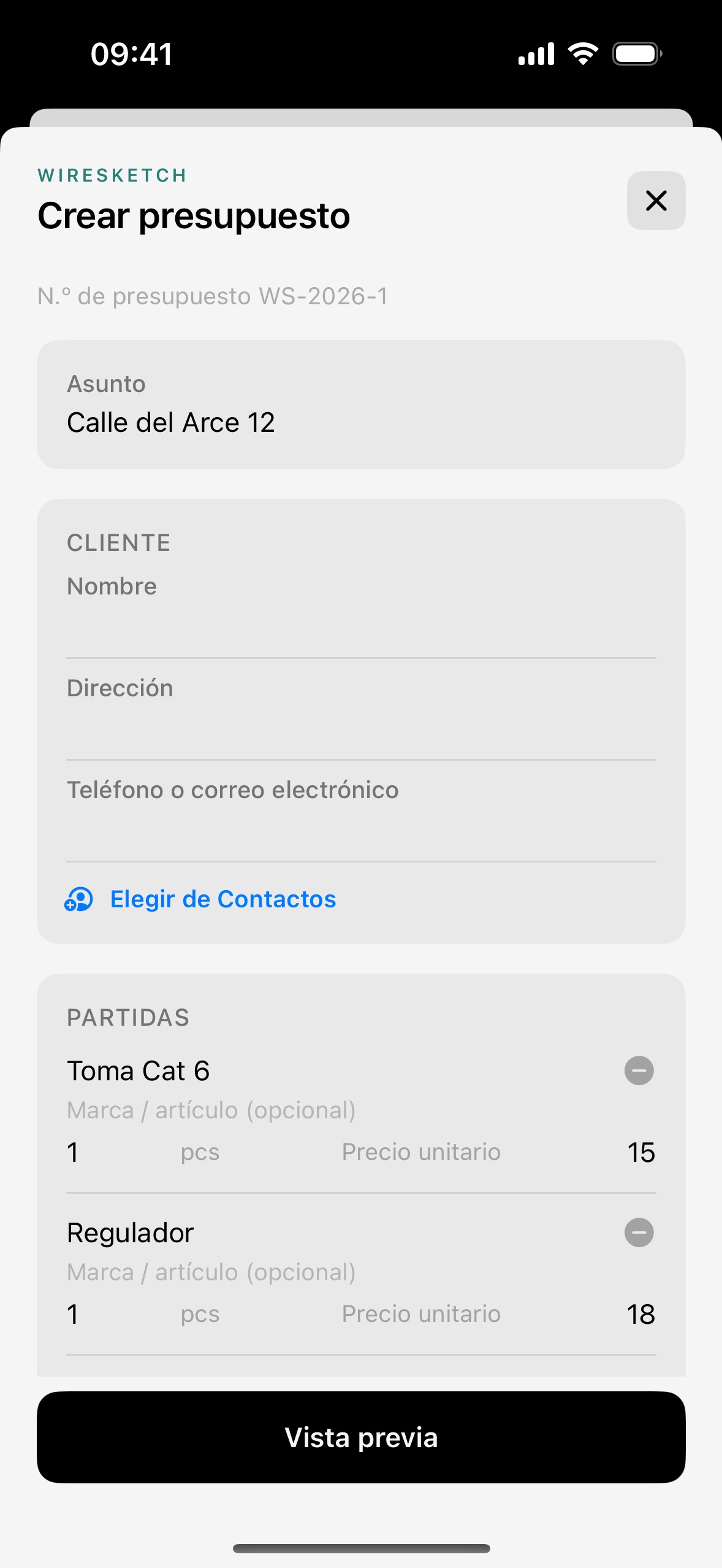 Crea una oferta de cliente con tu marca y con precios